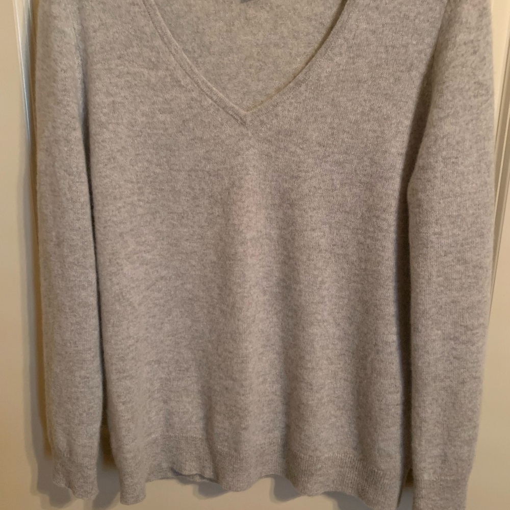 Gray cashmere sweater